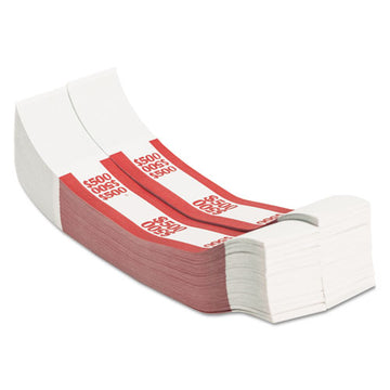 Pap-R Products Currency Straps, Red, $500 In $5 Bills, 1000 Bands-pack freeshipping - TVN Wholesale